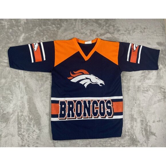 Vintage Denver Broncos Peyton Manning #18 Jersey - NFL Team Glasgow - Rare Throw - Picture 1 of 10